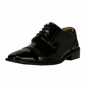 Owen Black Patent Man Made Oxford Style Dress Shoes